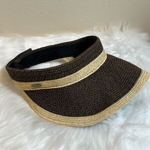 Scala Brown Paper Visor Sun Hat